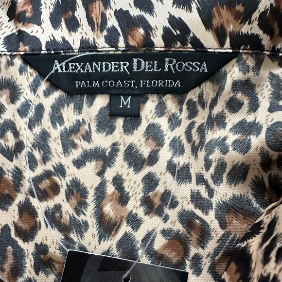 Alexander Del Rossa Satin Pajamas Pockets, PJ and Matching Sleep Mask Size M New - Picture 5 of 10